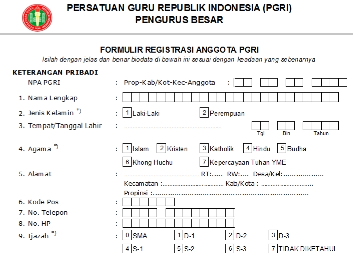 Pendaftaran PGRI Timor Tengah Selatan - Persatuan Guru Republik Indonesia Cabang Timor Tengah Selatan
